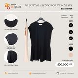  Combo 2 Áo Cotton Sát nách cổ tròn xẻ gấu (Đen-Nude) 