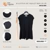  Combo 2 Áo Cotton Sát nách cổ tròn xẻ gấu (Đen-Nude) 