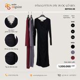  Đầm Cotton dây buộc cổ ren 