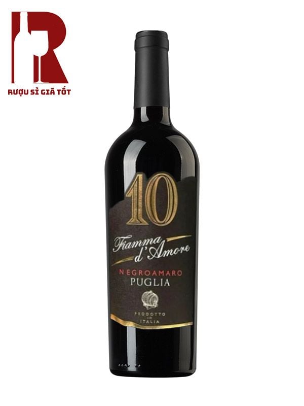 Rượu Vang Ý Đỏ 10 Fiamma D’Amore Negroamaro