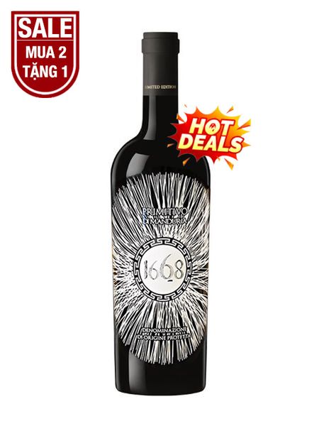Rượu Vang Ý Đỏ 1668 Primitivo di Manduria DOP Riserva