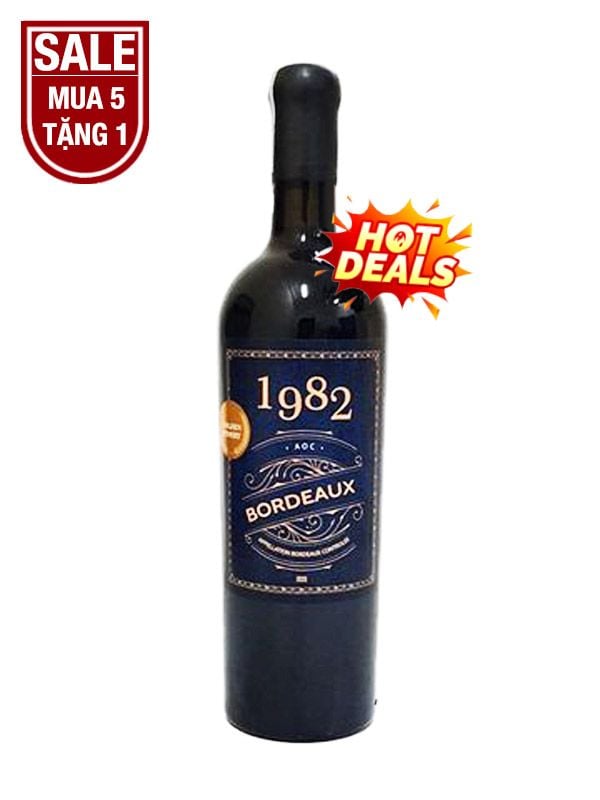 Rượu Vang Pháp Đỏ 1982 Bordeaux AOC