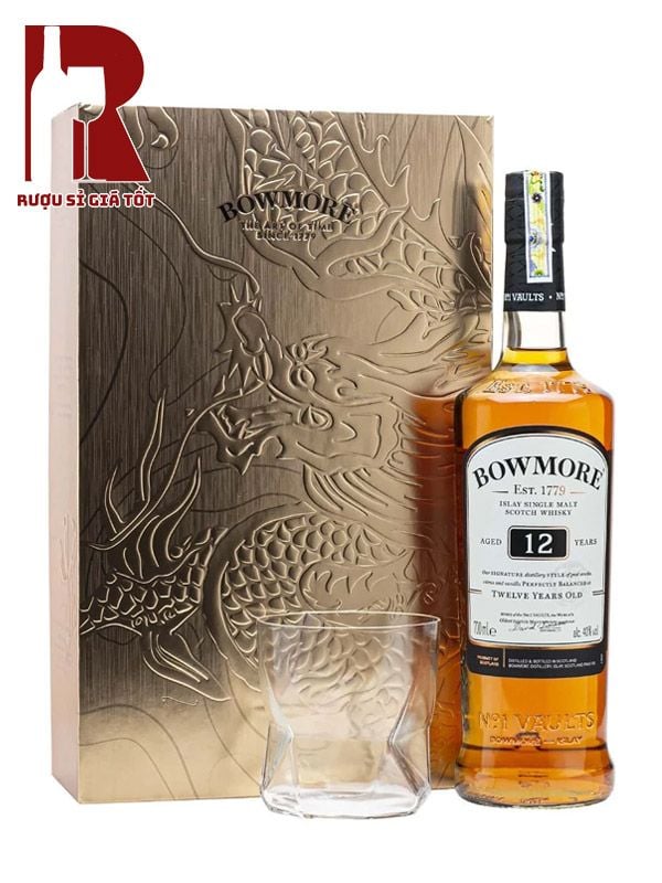 Rượu Bowmore 12 Năm - Hộp Quà Tết