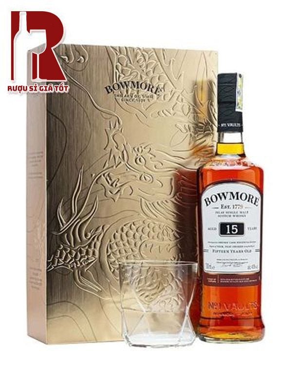 Rượu Bowmore 15 Năm - Hộp Quà Tết