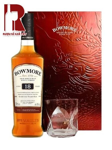 Rượu Bowmore 18 Năm - Hộp Quà Tết