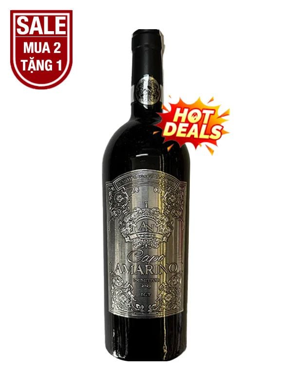 Rượu Vang Ý Đỏ Capo Amarino Primitivo 17 độ IGT