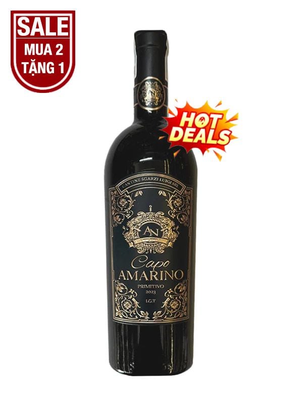 Rượu Vang Ý Đỏ Capo Amarino Primitivo 19 Độ IGT