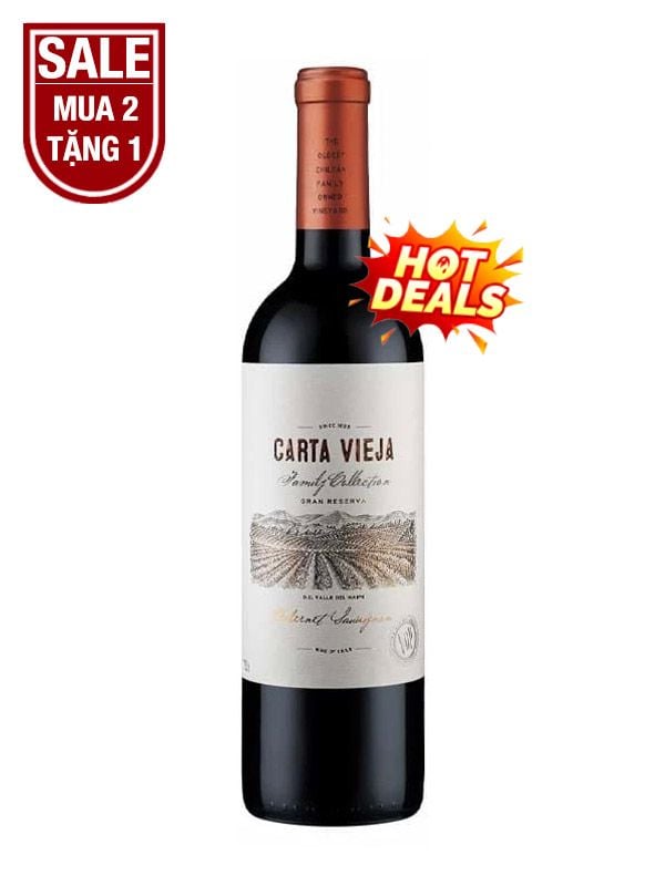 Rượu Vang Chile Đỏ Carta Vieja Gran Reserva Cabernet Sauvignon