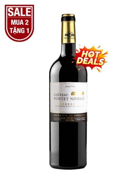 Rượu Vang Pháp Đỏ Chateau Pontet Nivelle Bordeaux khuyến mãi