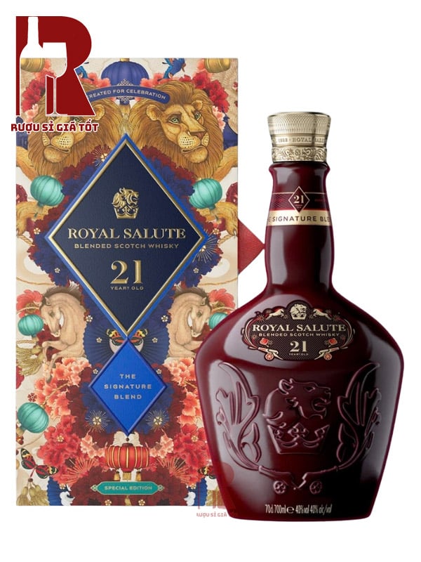 Chivas Royal Salute 21 Năm Limited Edition 2026 chai gốm đỏ sẫm