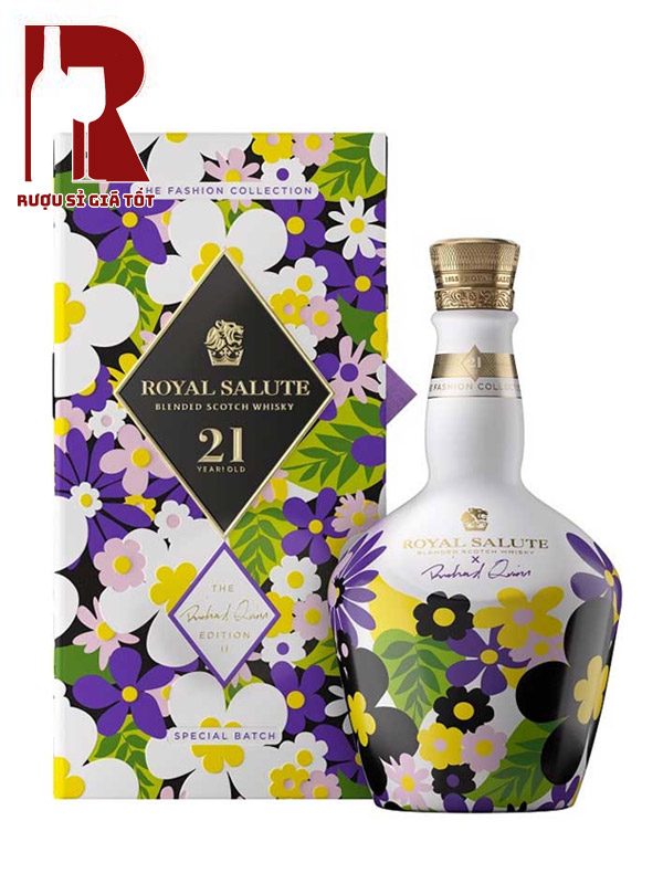 Chivas Royal Salute 21 Richard Quinn Floral Edition II họa tiết hoa đa sắc