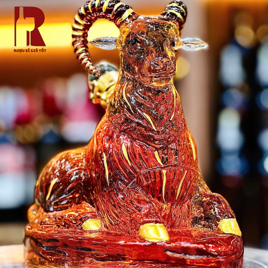 Rượu Linh Vật Dê Đinh Mùi - Whisky Dorlan - Dê Ngồi Đại Lộc