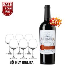 Rượu Vang Pháp Đỏ German Merlot