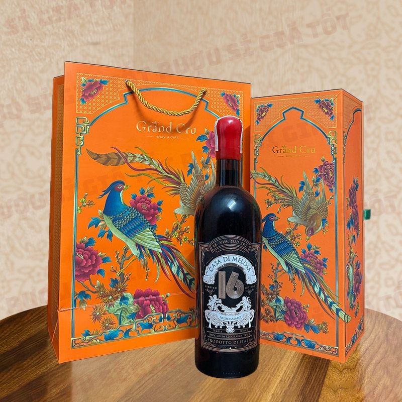 Hộp Quà Rượu Vang Casa Di Melosa 16 Độ