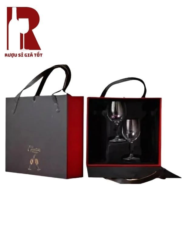 Hộp Da Đựng Rượu 2 Chai 2 Ly Túi Xách