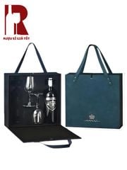 Hộp Da Đựng Rượu 2 Chai 2 Ly Túi Xách
