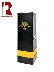 Hộp Da Đựng Rượu Một Chai Classic Đen