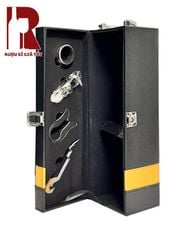 Hộp Da Đựng Rượu Một Chai Classic Đen