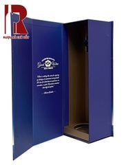 Hộp Đựng Rượu Vang Bằng Giấy Luxury Màu Xanh Kèm Túi