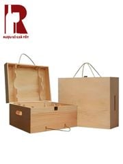 Hộp Gỗ Đựng Rượu Vang 6 Chai 2 Tầng