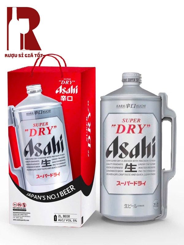 Hộp Quà Bia Nhật Asahi 2 Lít
