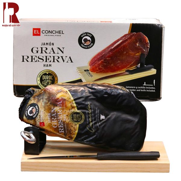 Hộp Quà Đùi Heo Muối Montesano Serrano Grand Reserva Nấm Truffle 925gram