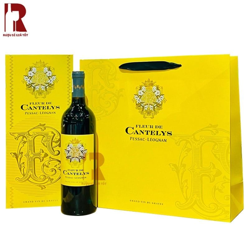 Rượu Vang Pháp Đỏ Fleur De Cantelys Pessac-Léognan Rouge (Có Hộp Quà)