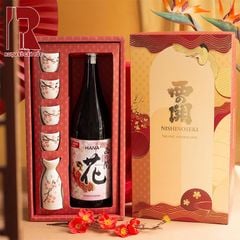 Hộp Quà Rượu Sake Nhật Lộc Vàng Khai Xuân