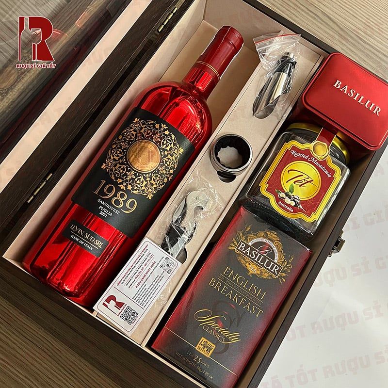 Hộp Quà Rượu Vang 1989 Chát Ngọt