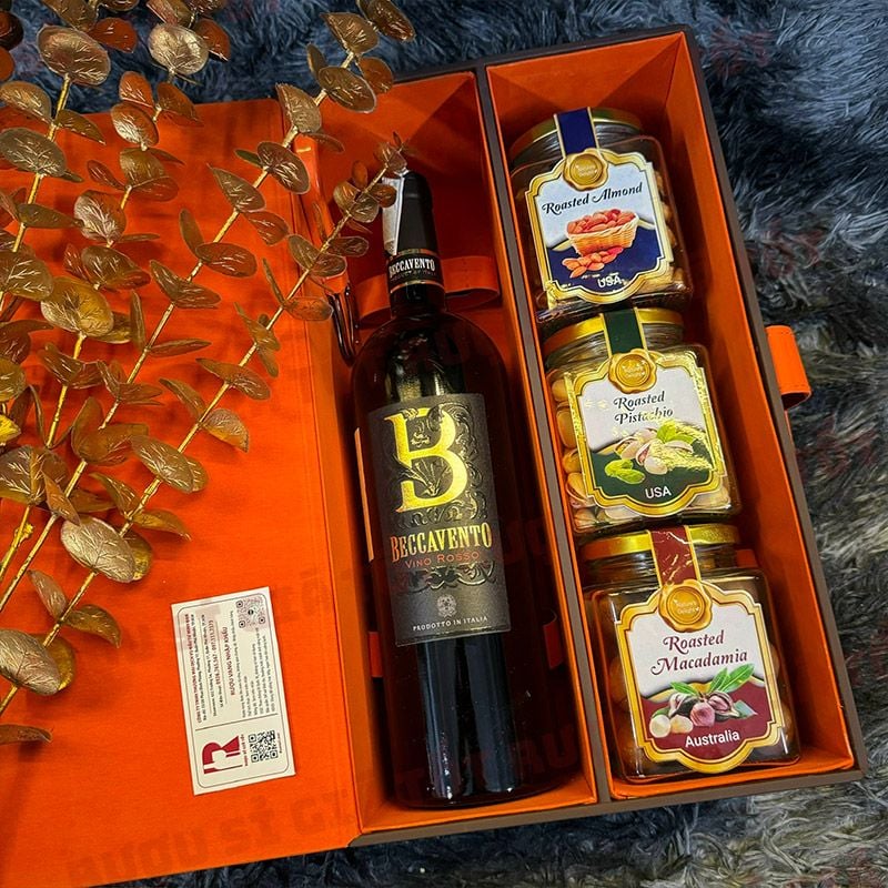 Hộp Quà Rượu Vang Beccavento Vino Rosso
