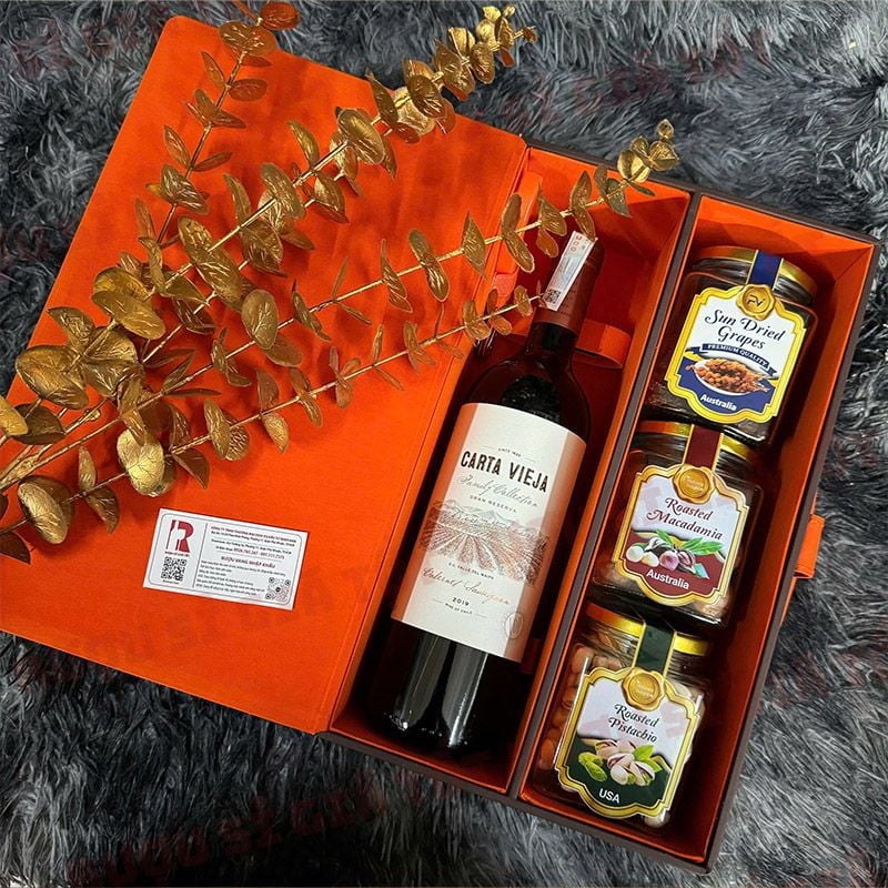 Hộp Quà Rượu Vang Chile Carta Vieja Gran Reserva Cabernet Sauvignon