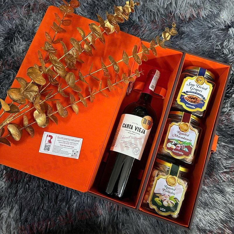 Hộp Quà Rượu Vang Carta Vieja Reserva Cabernet Sauvignon