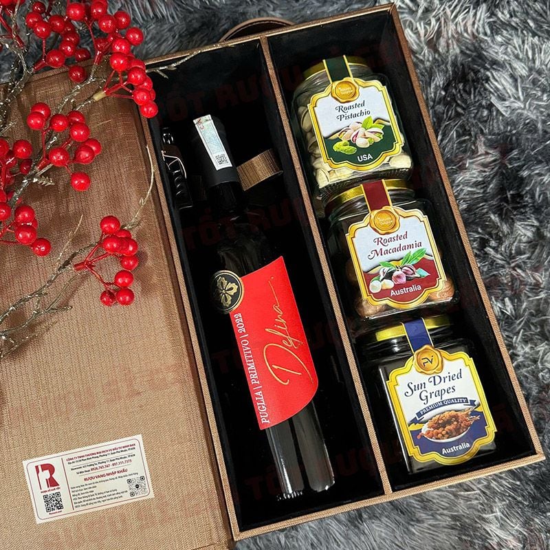 Hộp Quà Rượu Vang Defina Primitivo Puglia
