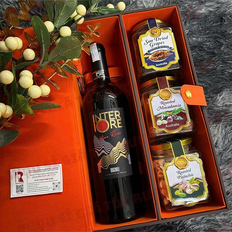 Hộp Quà Rượu Vang Ý Interiore Vino Rosso