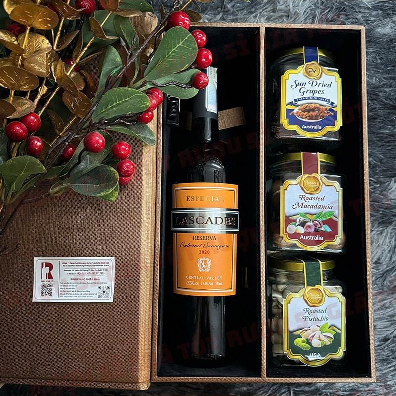 Hộp Quà Rượu Vang Lascades Cabernet Sauvignon