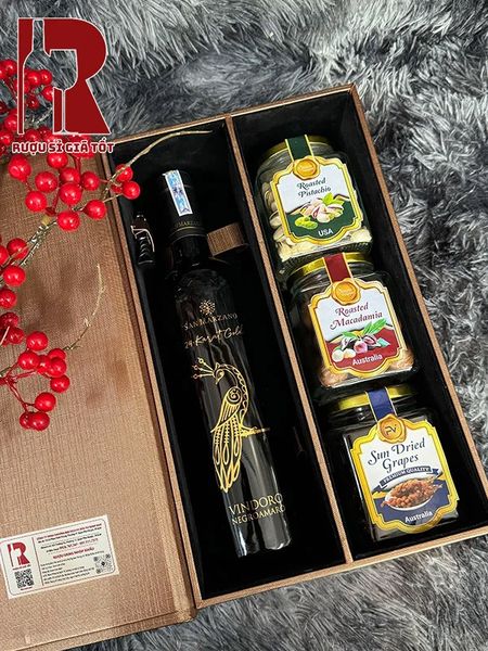 Hộp Quà Rượu Vang Vindoro 24Karat Gold