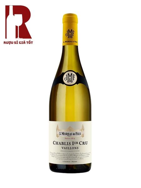Rượu Vang Pháp Trắng J.Moreau & Fils Chablis 1er Cru 'Vaillons'