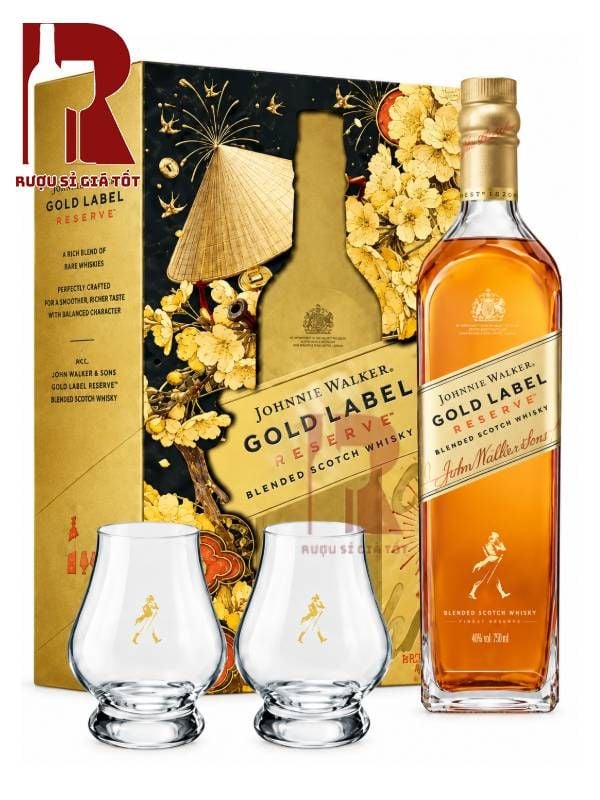 Rượu Johnnie Walker Gold Label - Hộp Quà Tết 2027