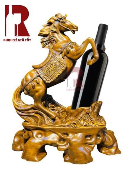 Kệ Linh Vật Ngựa Gỗ Rượu Vang - Nhất Mã Phi Thiên