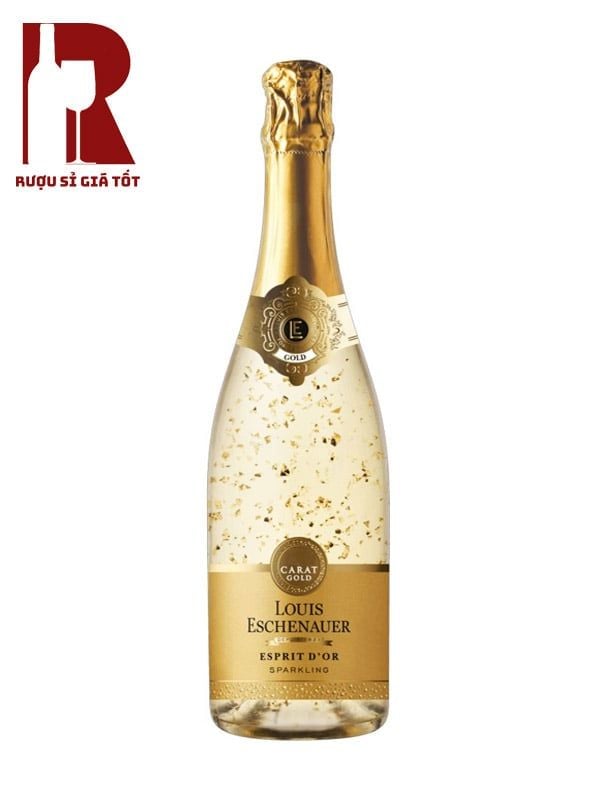 Rượu Vang Nổ Louis Eschenauer 24 Carat Gold Esprit D'Or