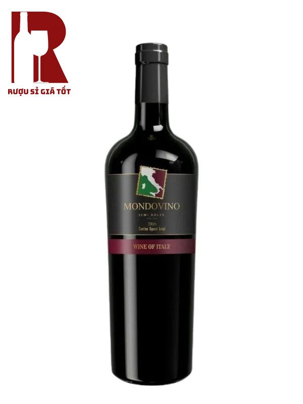Rượu Vang Ý Đỏ Mondovino Semi Dolce Puglia Ngọt
