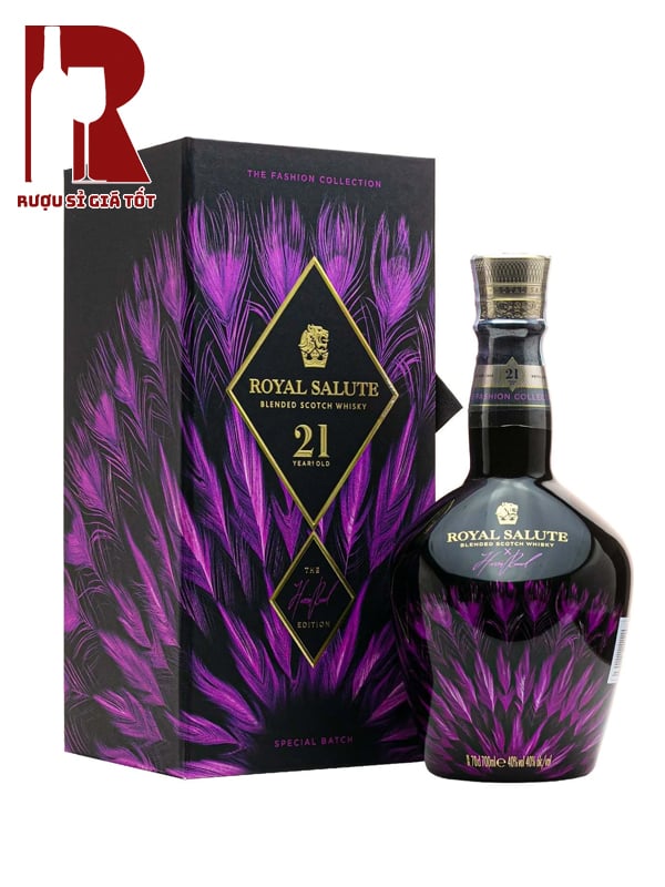 Chivas Royal Salute 21 Harris Reeded BSW Fuchsia màu hồng giới hạn