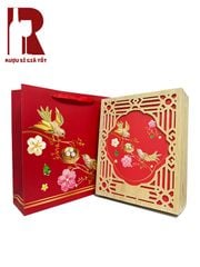 Hộp Gỗ Đựng Rượu Hình Chim Kèm Túi