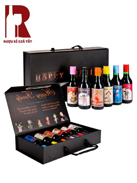 Rượu Vang Tây Ban Nha Đỏ Happy Family 6 Chai Mini