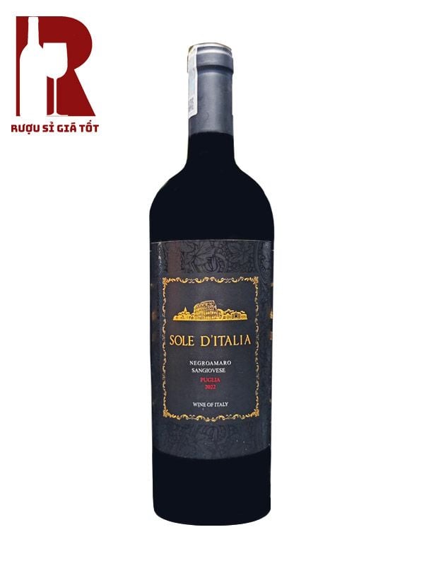 Rượu Vang Ý Đỏ Sole Negroamaro Sangiovese Rosso Chát