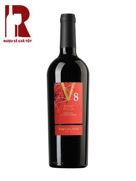 Rượu Vang Ý Đỏ V8 Rosso Puglia Varvaglione Dal 1921