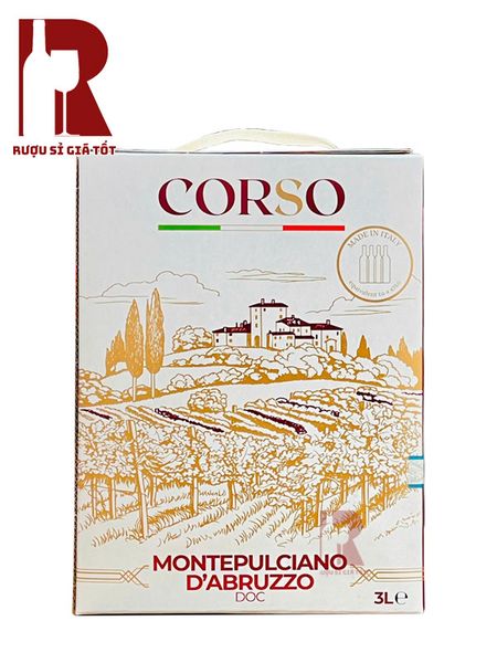 Rượu Vang Bịch Ý Corso Montepulciano D'Abruzzo DOC
