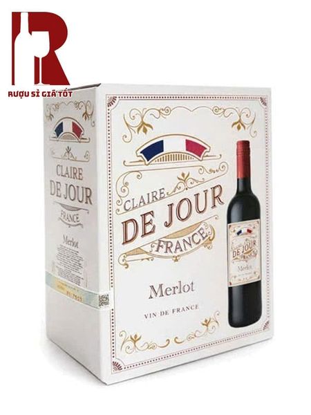 Rượu Vang Bịch Pháp Claire De Jour Merlot 3L