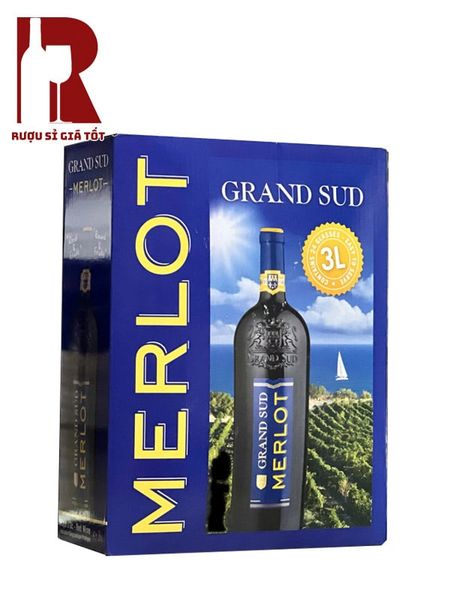 Rượu Vang Bịch Pháp Grand Sud Merlot