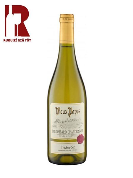 Rượu Vang Pháp Trắng Vieux Papes Colombard Chardonnay